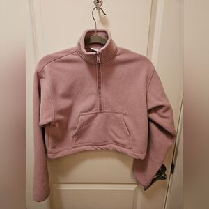 TNA Half Zip Dusty Rose Fleece Pullover